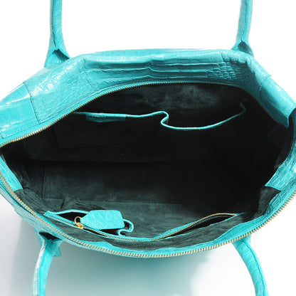 Nancy Gonzalez Crocodile Tote Turquoise 7 of 7