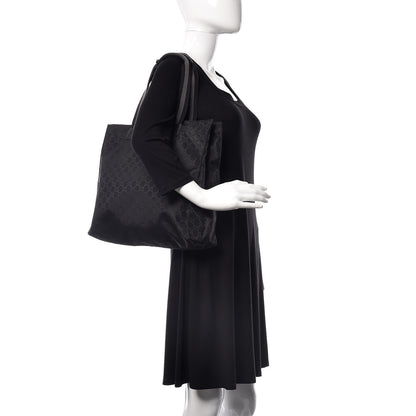 Gucci Nylon Monogram Tote Black 2 of 16