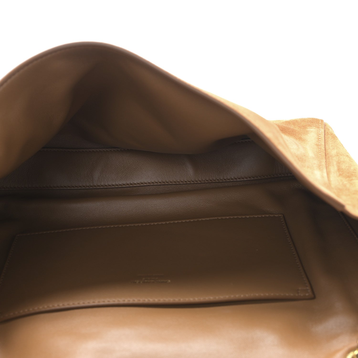 Saint Laurent Smooth Calfskin Suede Medium Reversible Monogram Kate Satchel Light Ochre 5 of 8