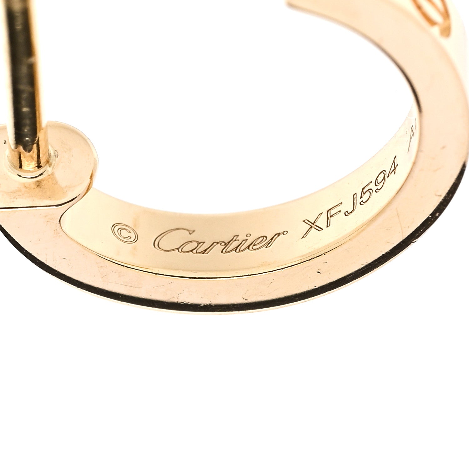 Cartier 18K Yellow Gold Small LOVE Hoop Earrings 1703365