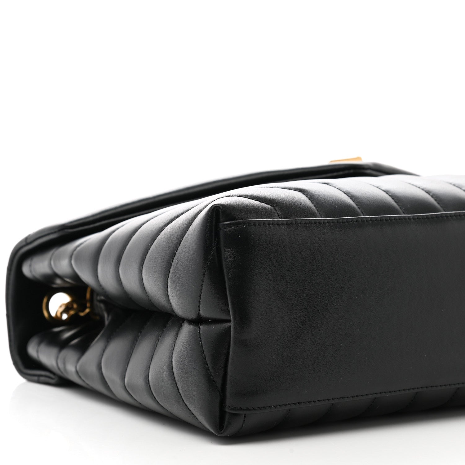 Saint Laurent Calfskin Y Quilted Monogram Medium Loulou Chain Satchel Black 8 of 9