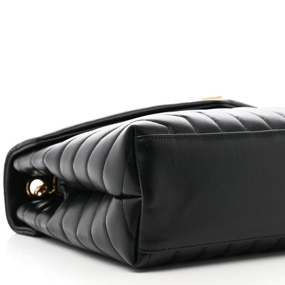 Saint Laurent Calfskin Y Quilted Monogram Medium Loulou Chain Satchel Black 8 of 9