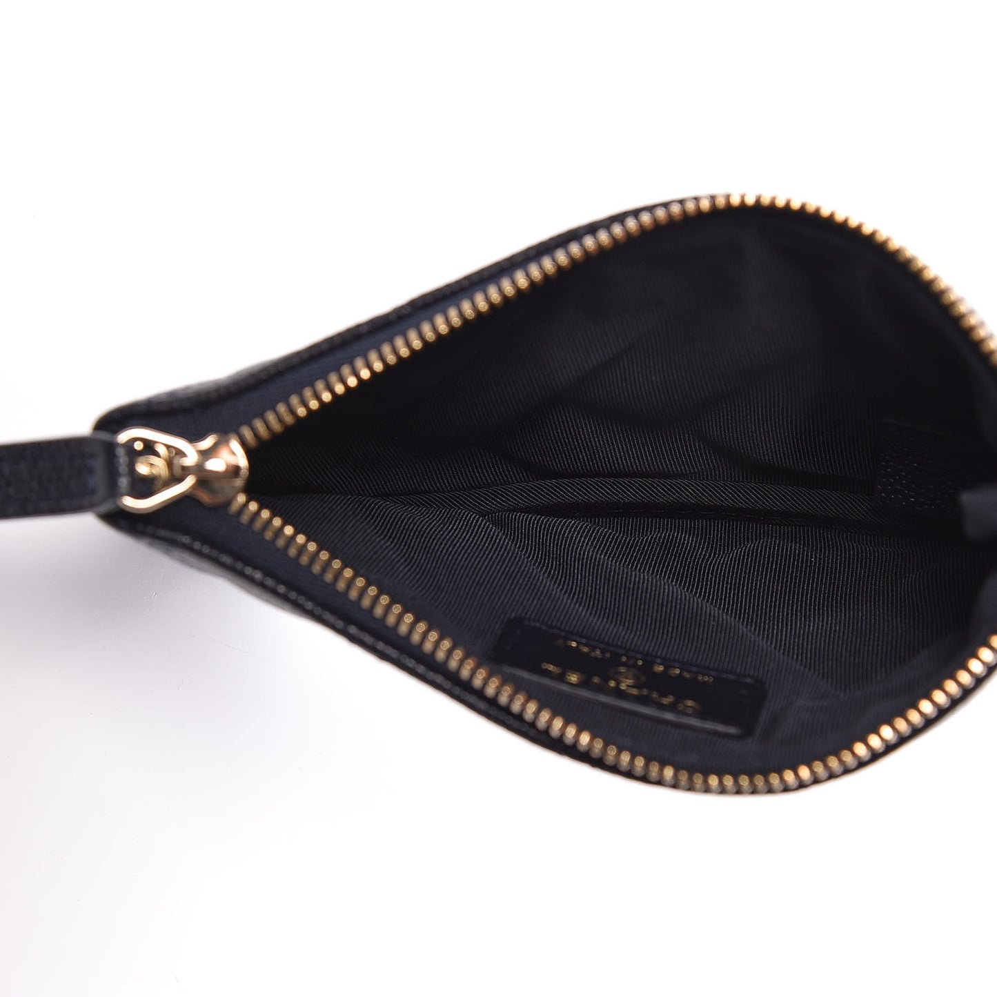 Caviar Quilted Small Cosmetic Case Navy
