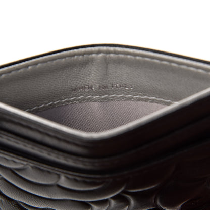 Chanel Lambskin Camellia Embossed Card Holder Black 7 of 8