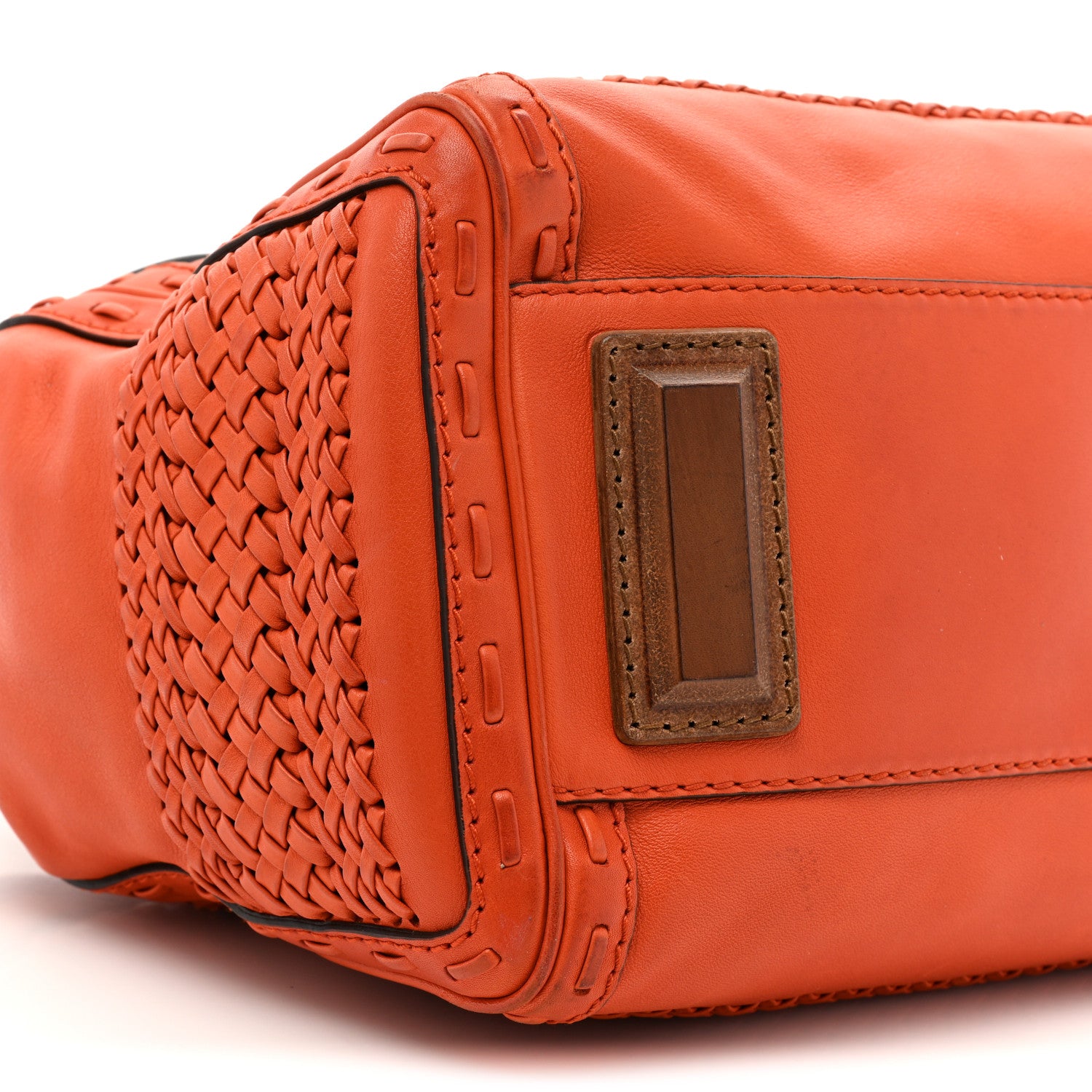 Gucci Calfskin Handmade Medium Top Handle Bag Orange 9 of 19