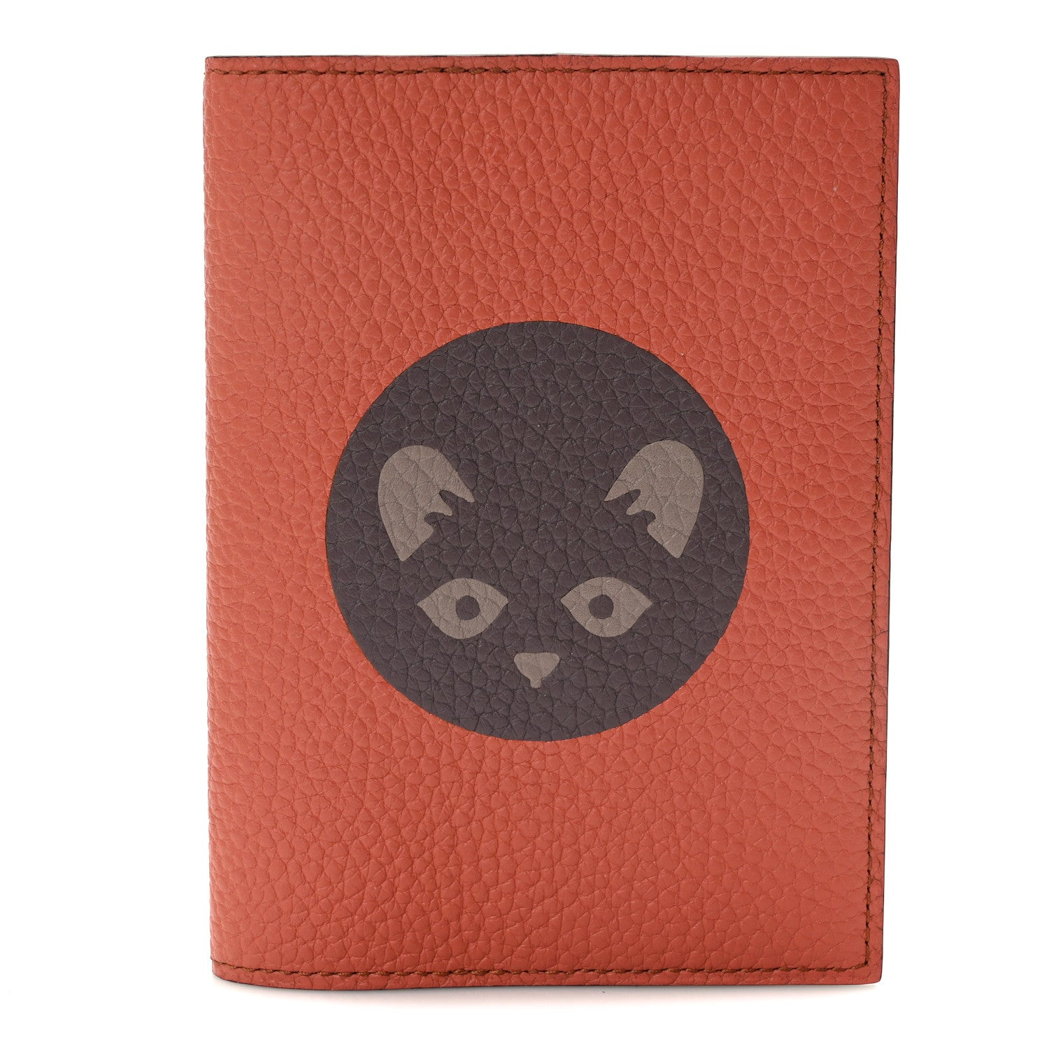 Moynat Taurillon Animal Print Passport Holder Orange 1 of 5