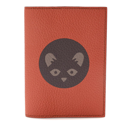 Moynat Taurillon Animal Print Passport Holder Orange 1 of 5