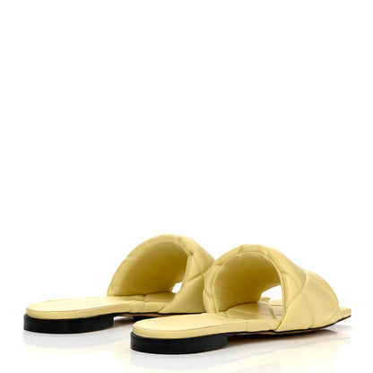 Bottega Veneta Nappa Quilted Rubber Lido Flat Sandals 38.5 Moon Beam 4 of 8