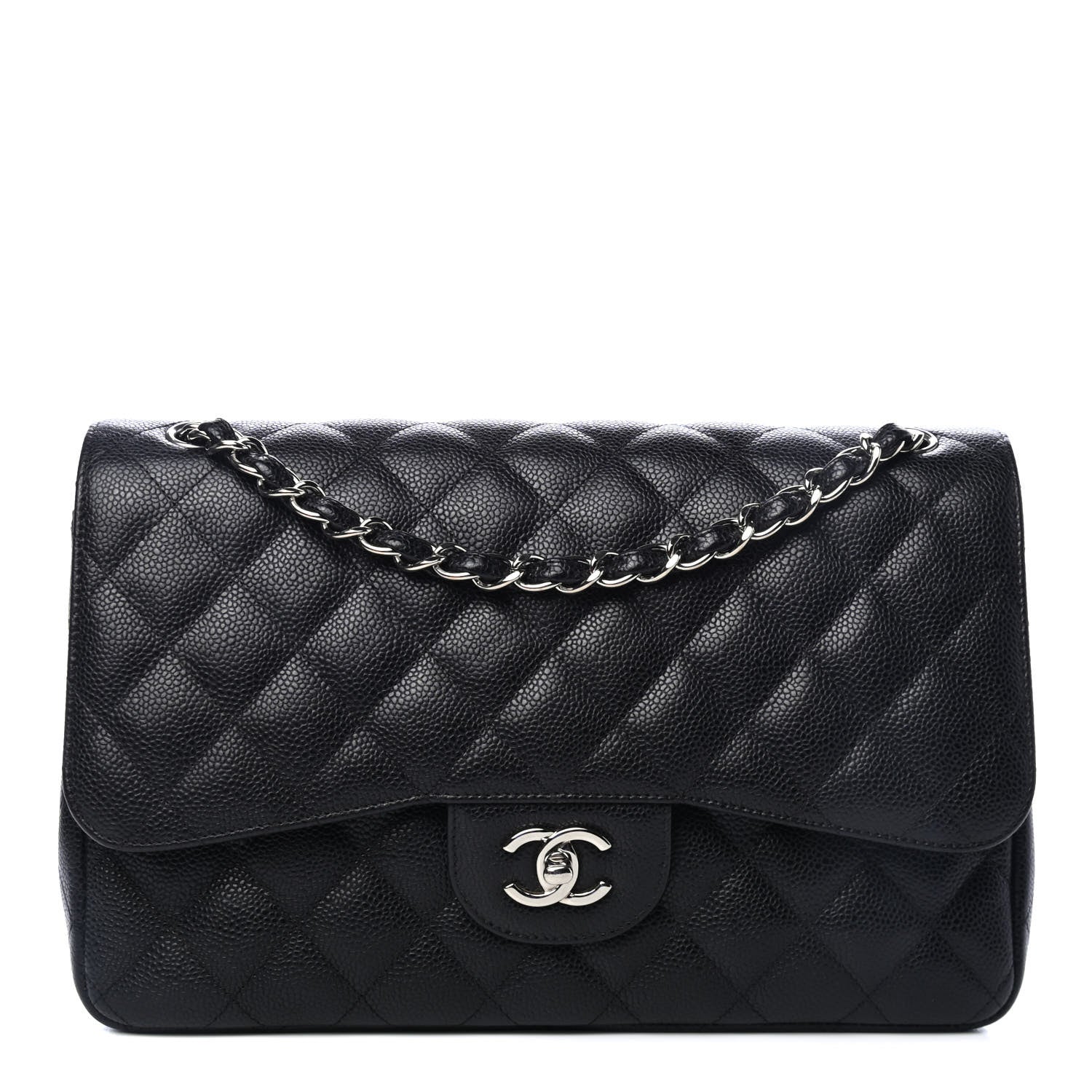Chanel Caviar Quilted Jumbo Double Flap Black 1 of 4