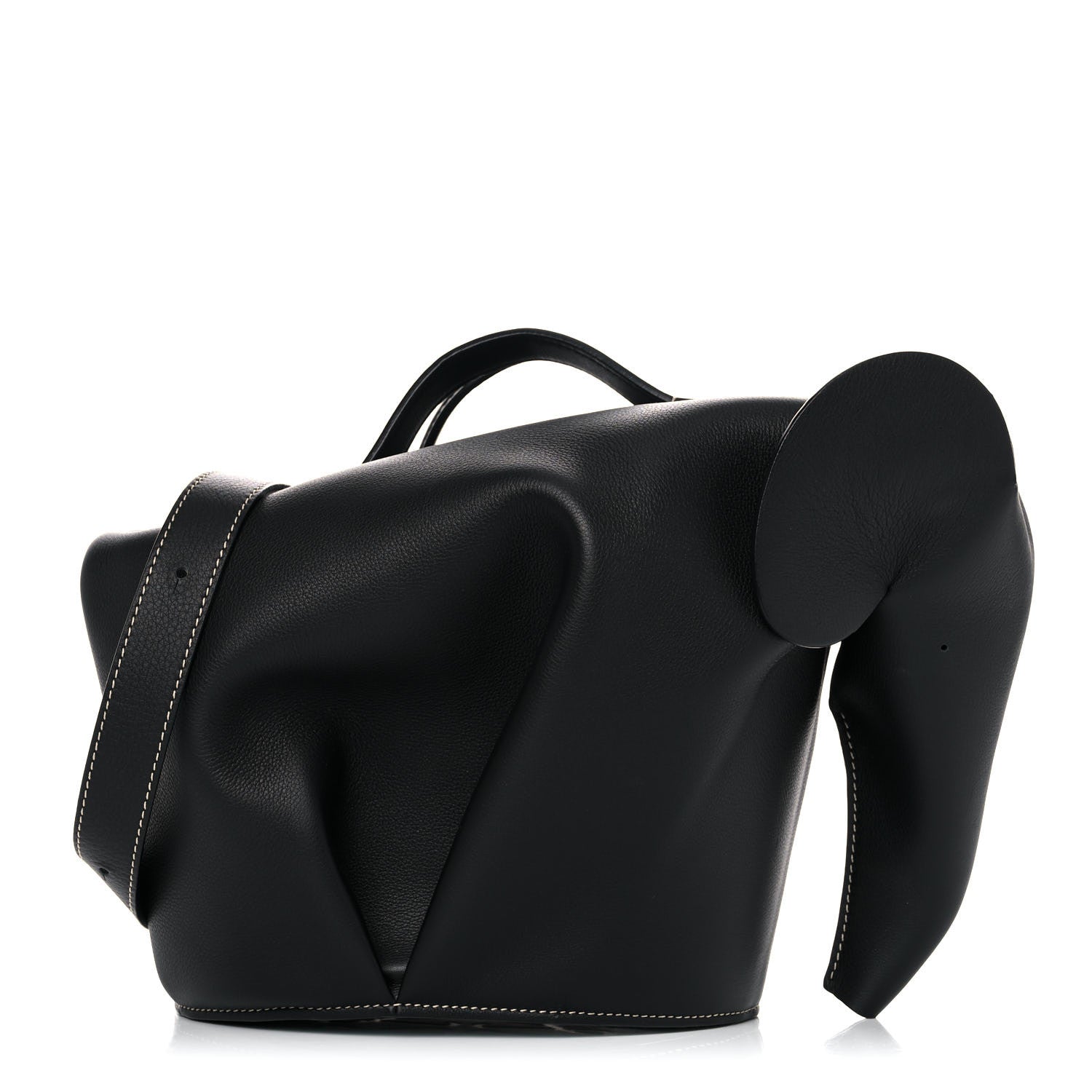 Loewe Calfskin Large Elephant Crossbody Bag Black 1 of 12