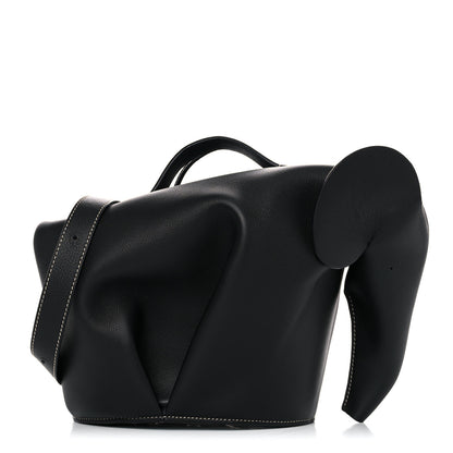 Loewe Calfskin Large Elephant Crossbody Bag Black 1 of 12