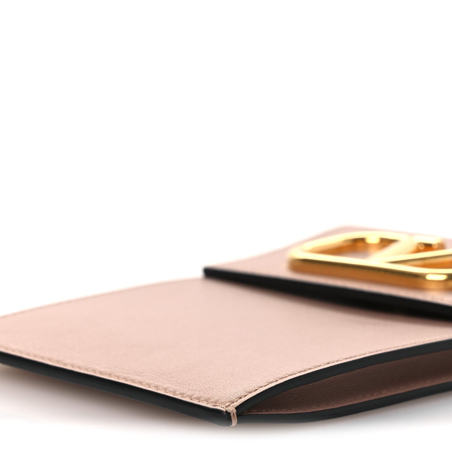 Calfskin Vlogo Phone Pouch Poudre