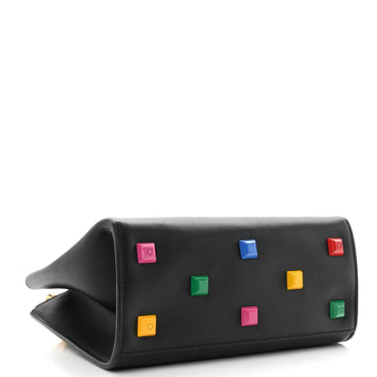 Salvatore Ferragamo Calfskin Rainbow Studio Box Bag Black 4 of 10
