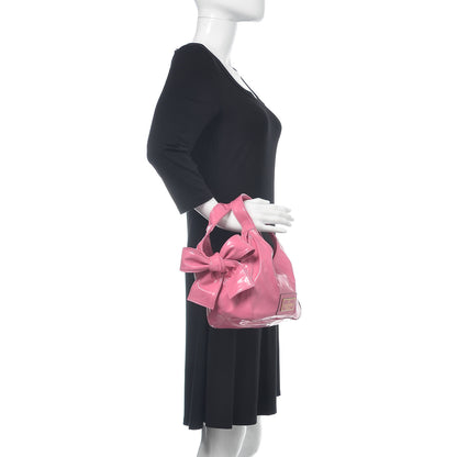 Valentino Garavani Patent Lacca Nuage Bow Hobo Rose 2 of 10