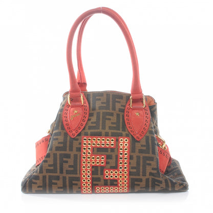 Fendi Zucca Grommet Bag De Jour Tobacco Red 1 of 7