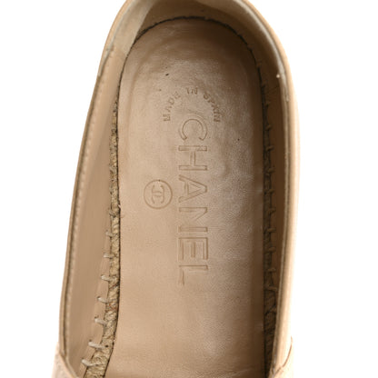 Chanel Lambskin CC Espadrilles 36 Beige Black 7 of 13