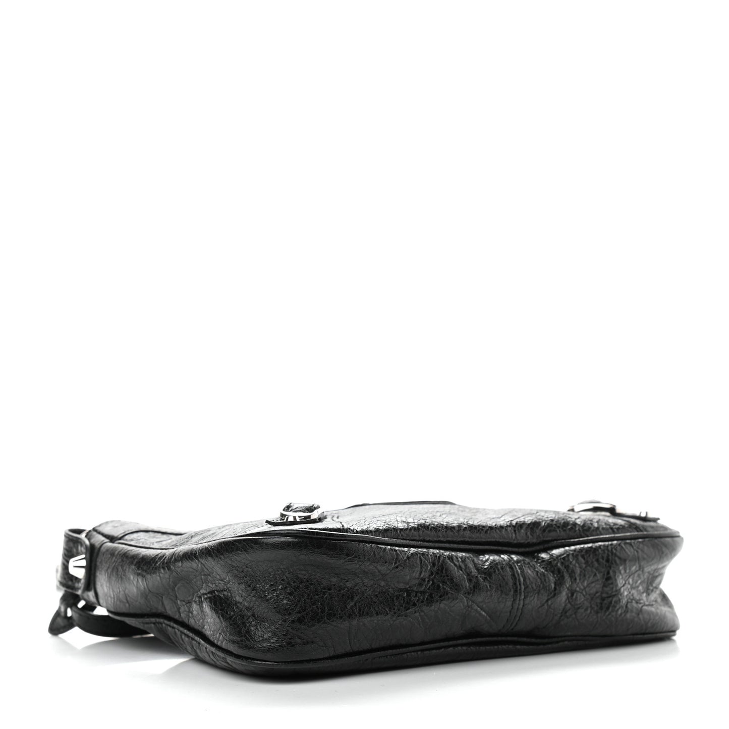 Agneau Classic Silver Hardware Hip Black