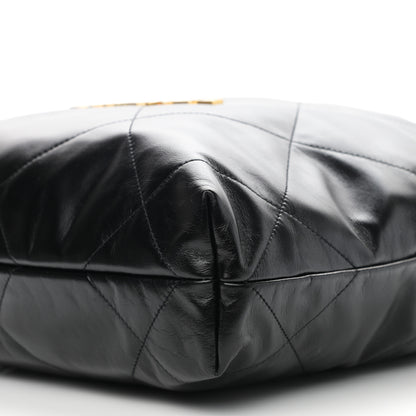 Chanel Shiny Calfskin Quilted Small Chanel 22 Black 11 of 12