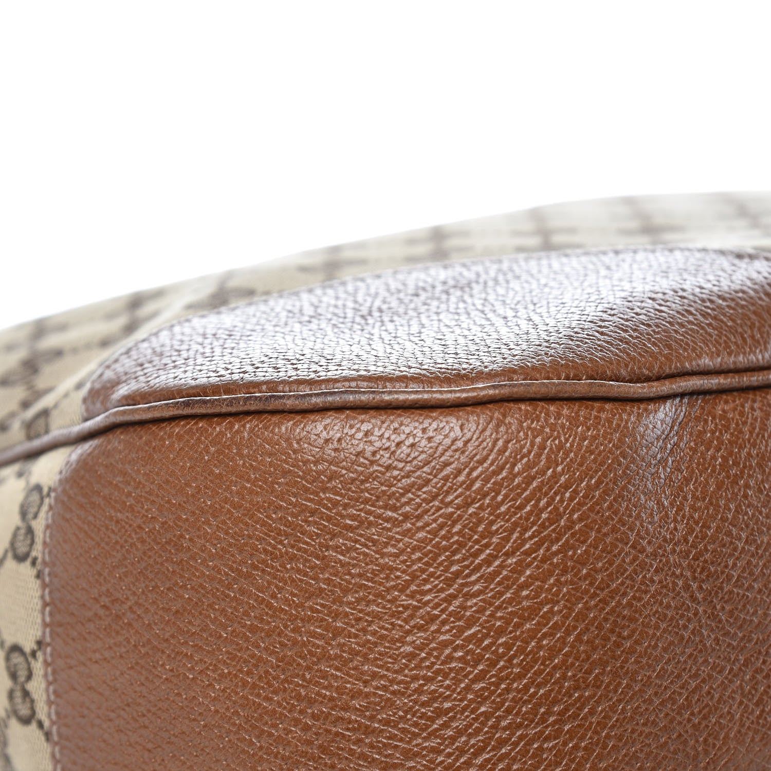 Gucci Monogram Textured Calfskin Large Bree Hobo Beige Ebony Nocciola 12 of 18