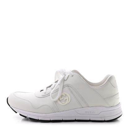 Gucci Calfskin Womens Interlocking G Sneakers 39 White 1 of 8