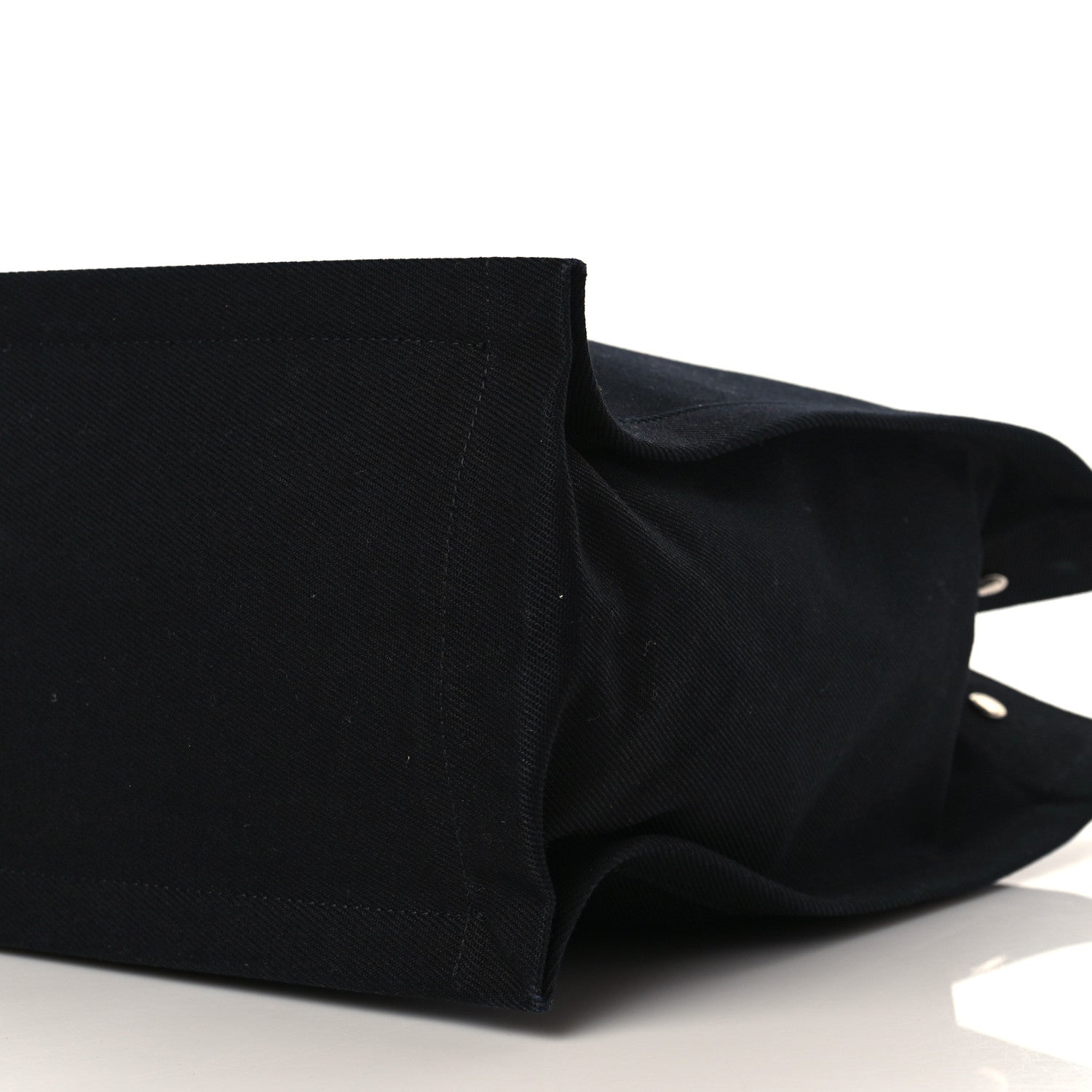 Saint Laurent Linen Calfskin Rive Gauche North South Tote Black 7 of 7