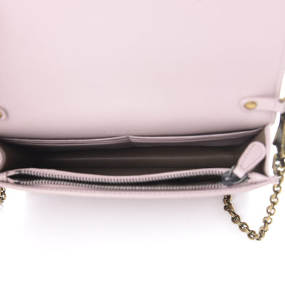 Bottega Veneta Nappa Intrecciato Checker Chain Wallet Deco Rose Quartz 4 of 10