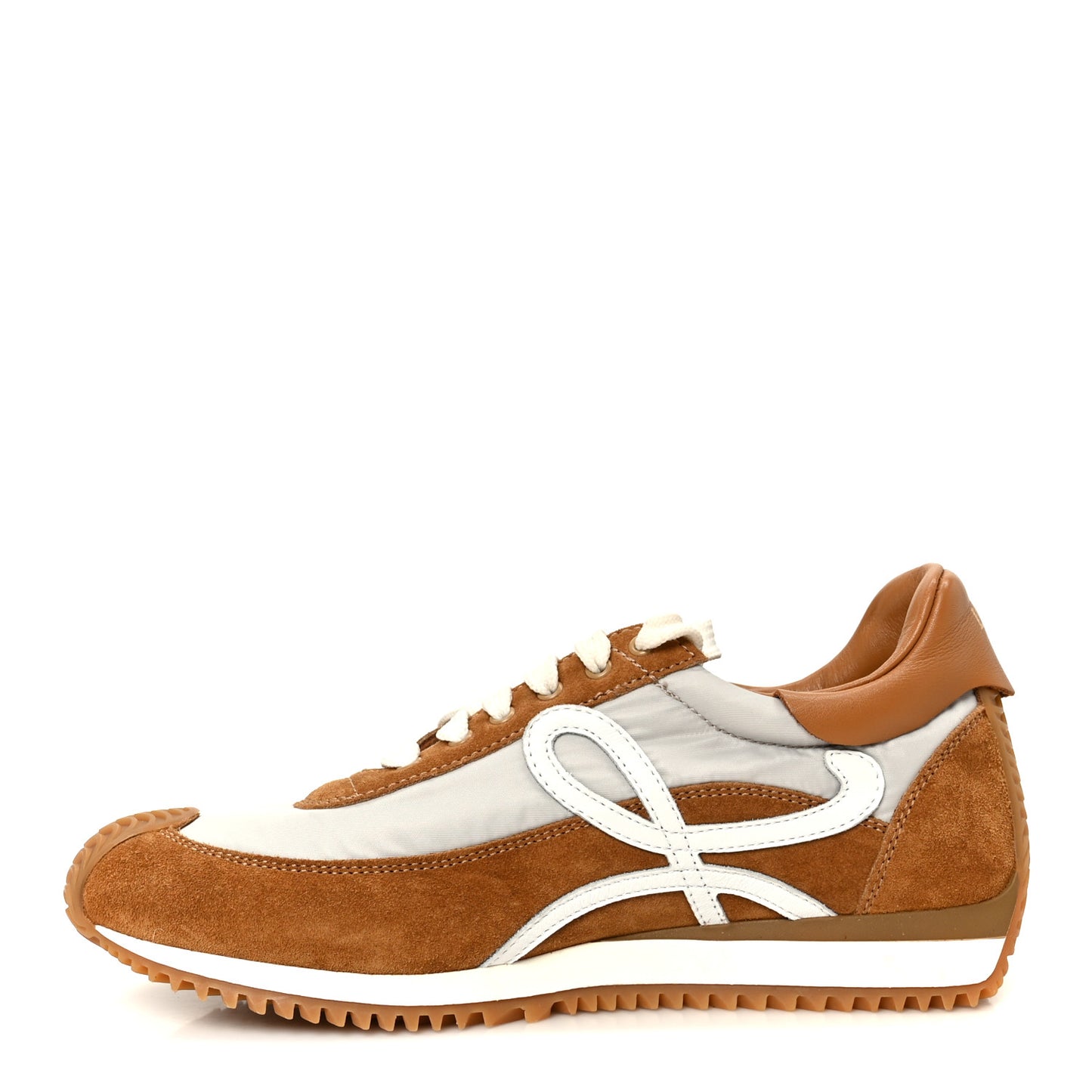 Nylon Suede Flow Runner Sneakers 38 Gold