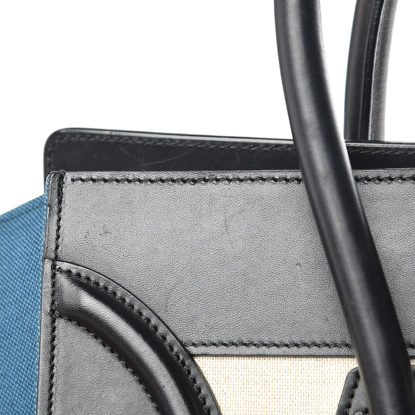 Canvas Smooth Calfskin Mini Tri-Color Luggage Royal