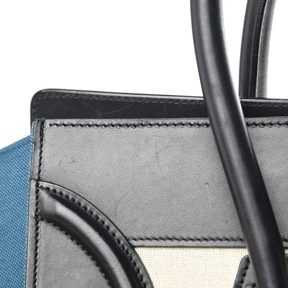 Celine Canvas Smooth Calfskin Mini Tri-Color Luggage Royal 15 of 18
