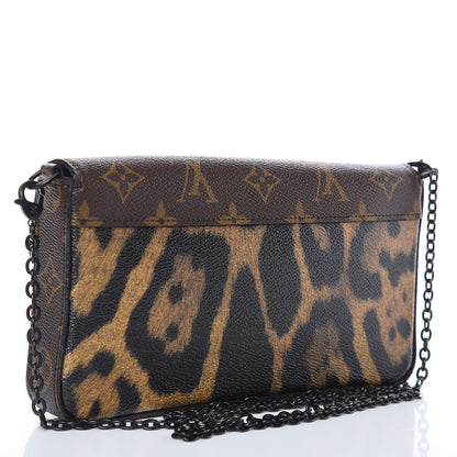 Louis Vuitton Monogram Animal Print Pochette Felicie Chain Wallet 3 of 9