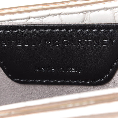 Stella McCartney Embossed Crocodile Effect Medium Falabella Box Shoulder Bag Ivory 6 of 9