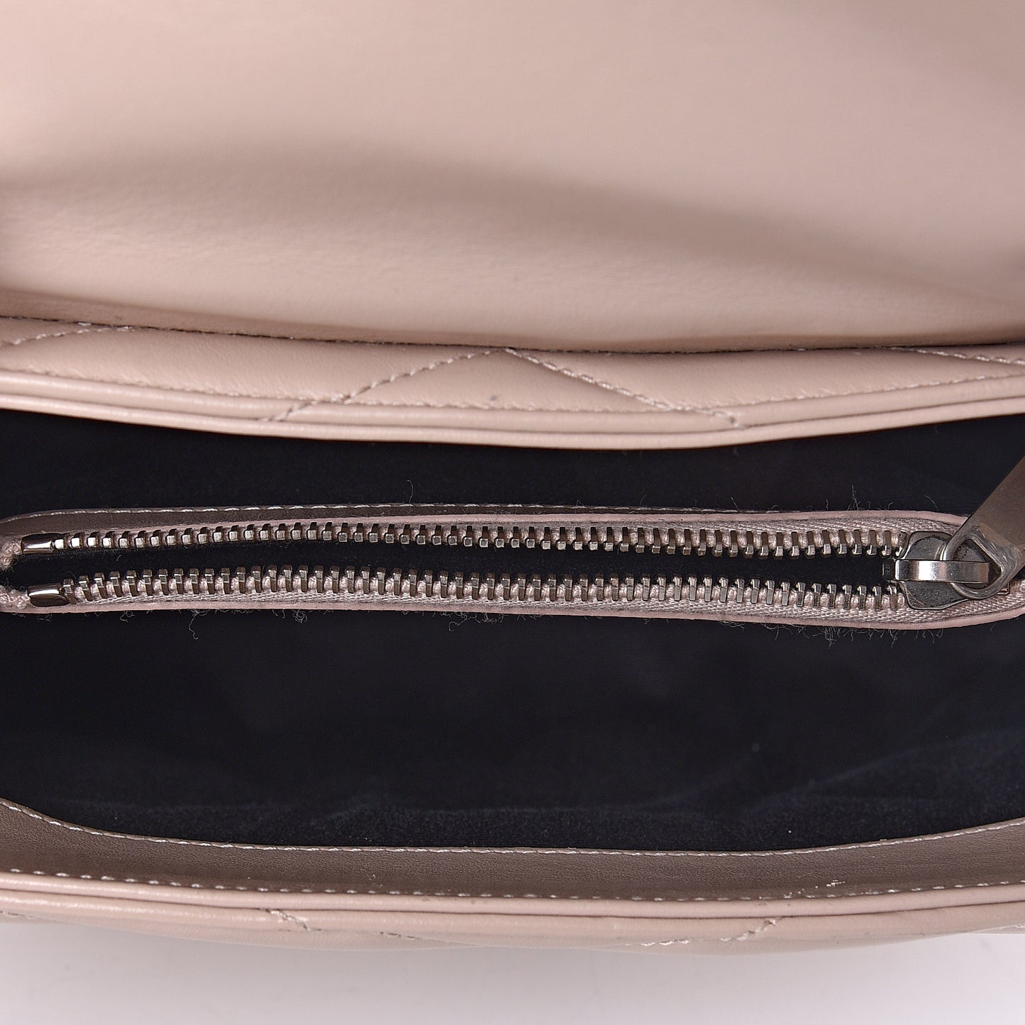 Calfskin Y Quilted Monogram Small Loulou Chain Satchel Nude Powder
