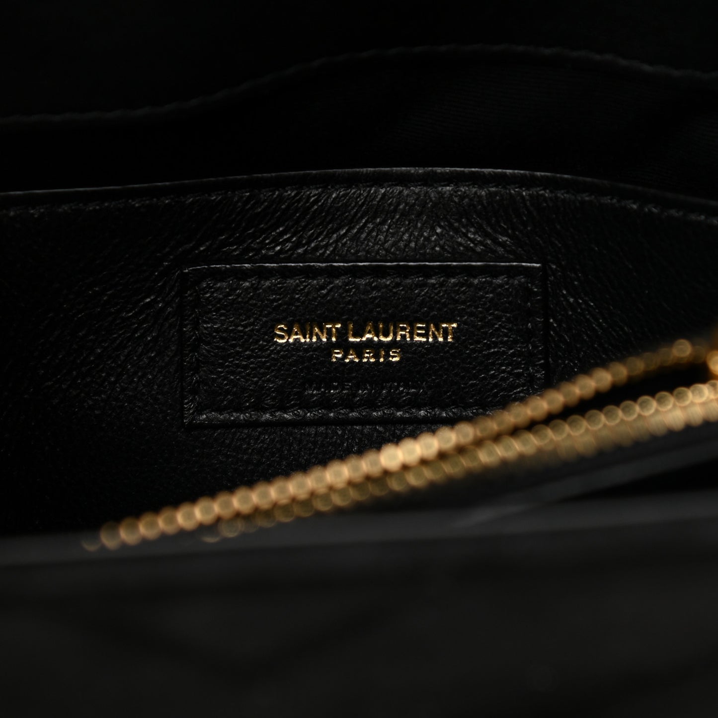 Suede Calfskin Y Quilted Monogram Small Loulou Chain Satchel Black