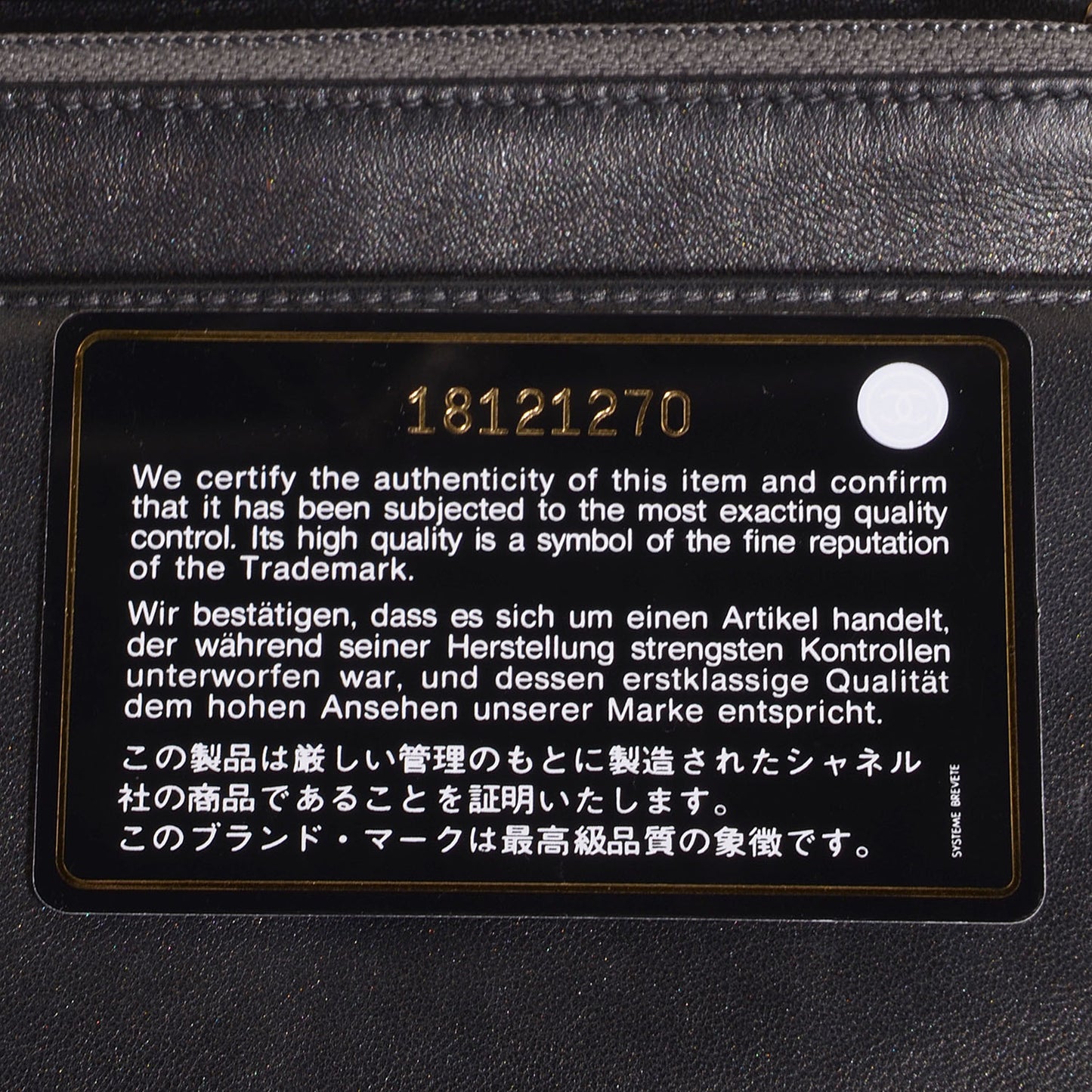 Calfskin Double Stitch Boy Wallet On Chain WOC Grey