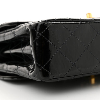 Chanel Patent Quilted Small Double Sided Flap Black 10 of 12