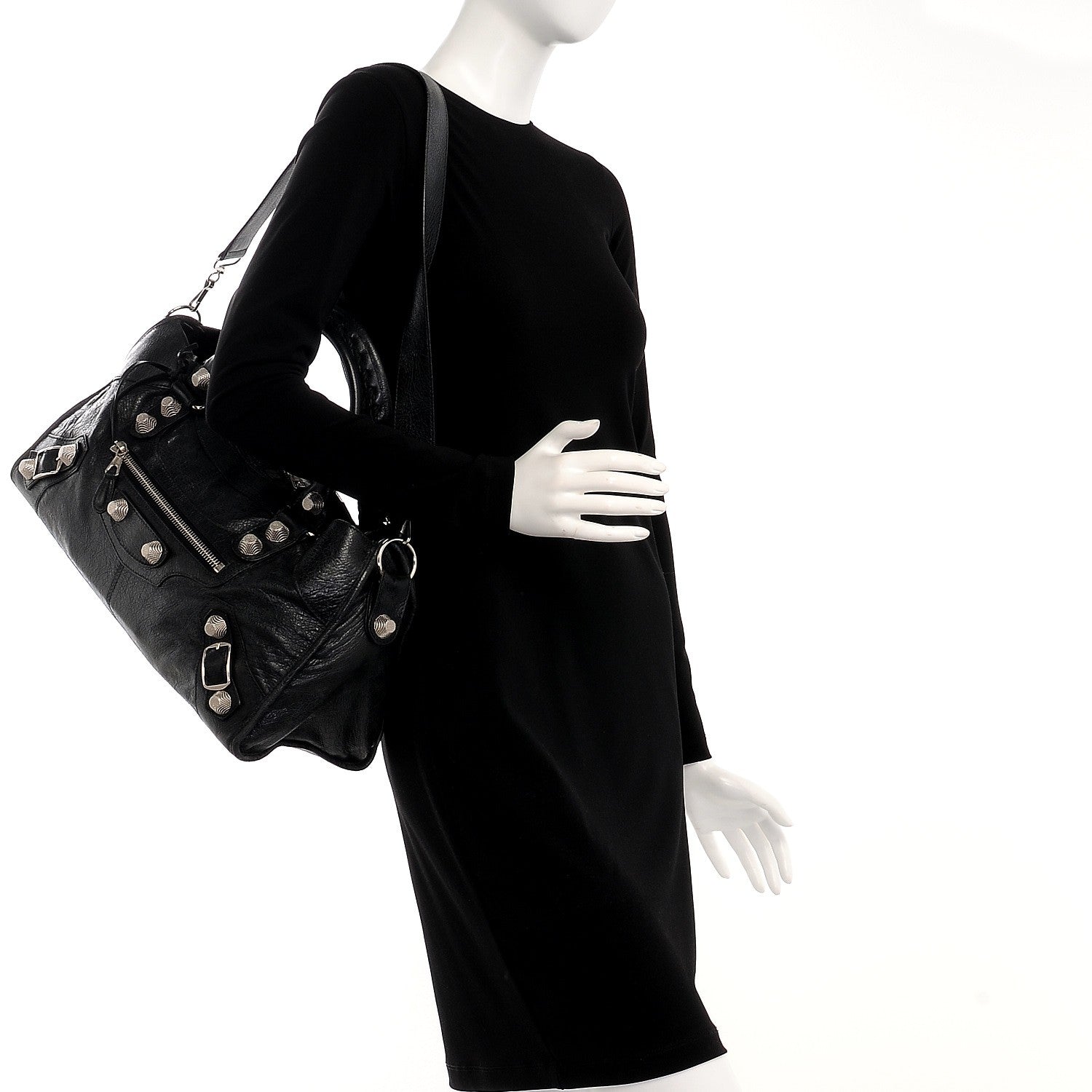 Balenciaga Agneau Giant 21 Silver Hardware Part Time Black 2 of 8