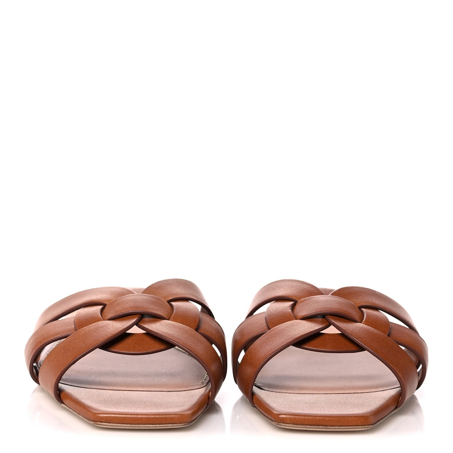 Calfskin Tribute 05 Slide Sandals 37 Amber