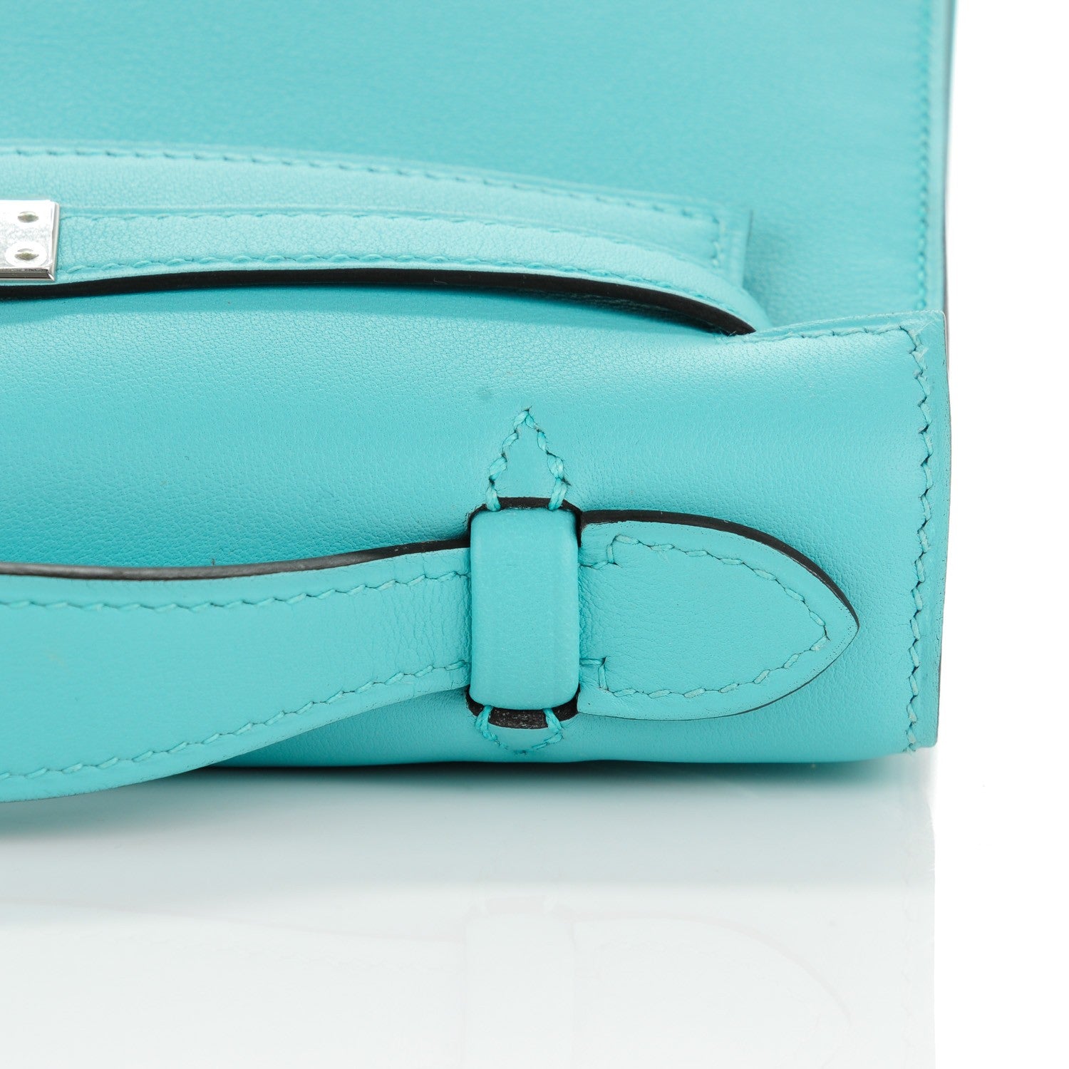 Hermes Swift Kelly Pochette Clutch Bleu Atoll 11 of 17