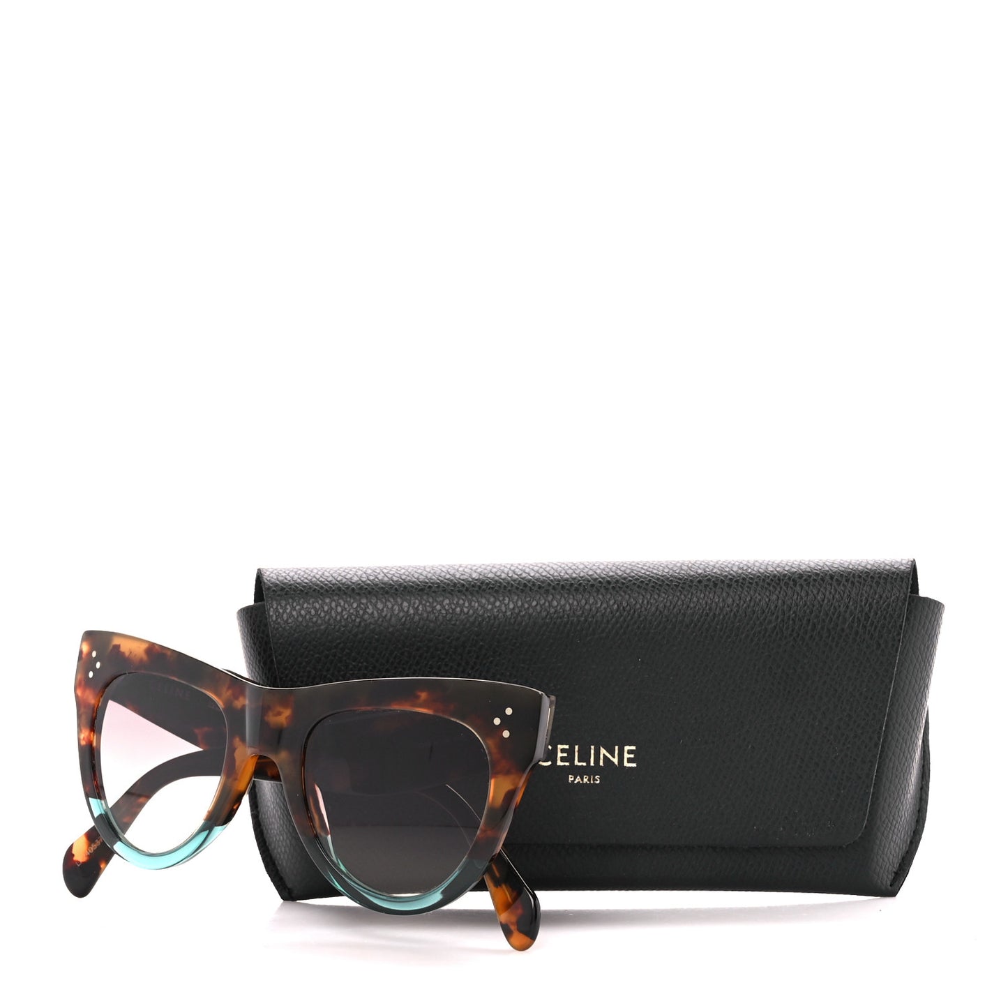 Acetate Cat Eye Sunglasses CL40016I Tortoise Turquoise