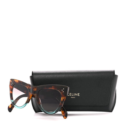 Celine Acetate Cat Eye Sunglasses CL40016I Tortoise Turquoise 8 of 8