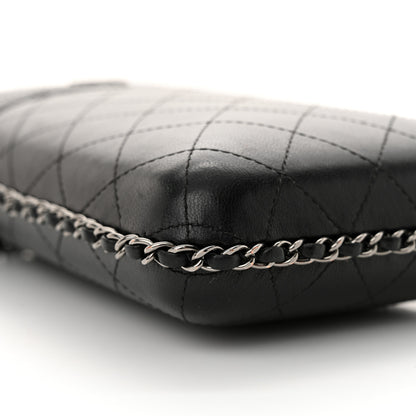 Chanel Lambskin Quilted Chain Around Phone Holder Black 9 of 13