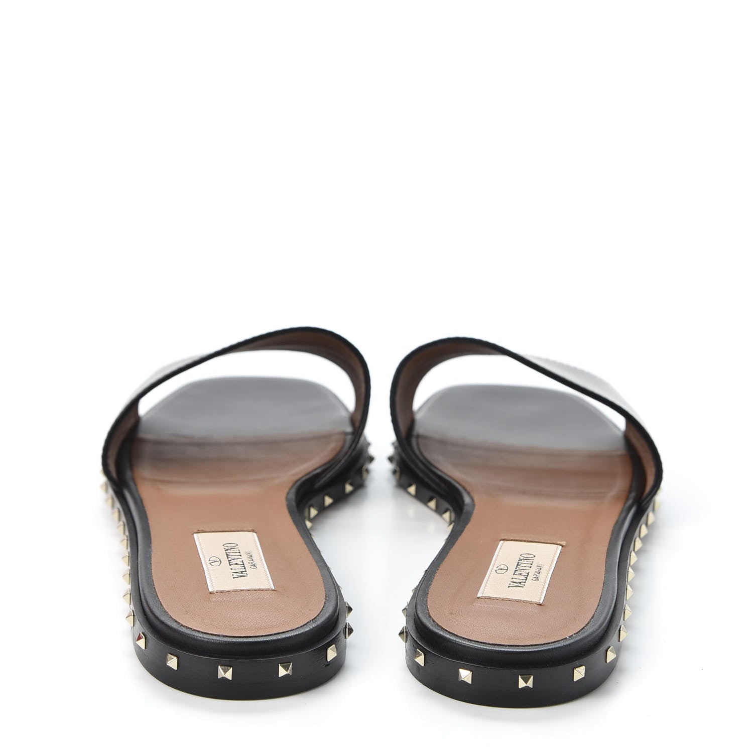 Valentino Garavani Nappa Soul Rockstud Flat Slide Sandals 40 Black 6 of 10