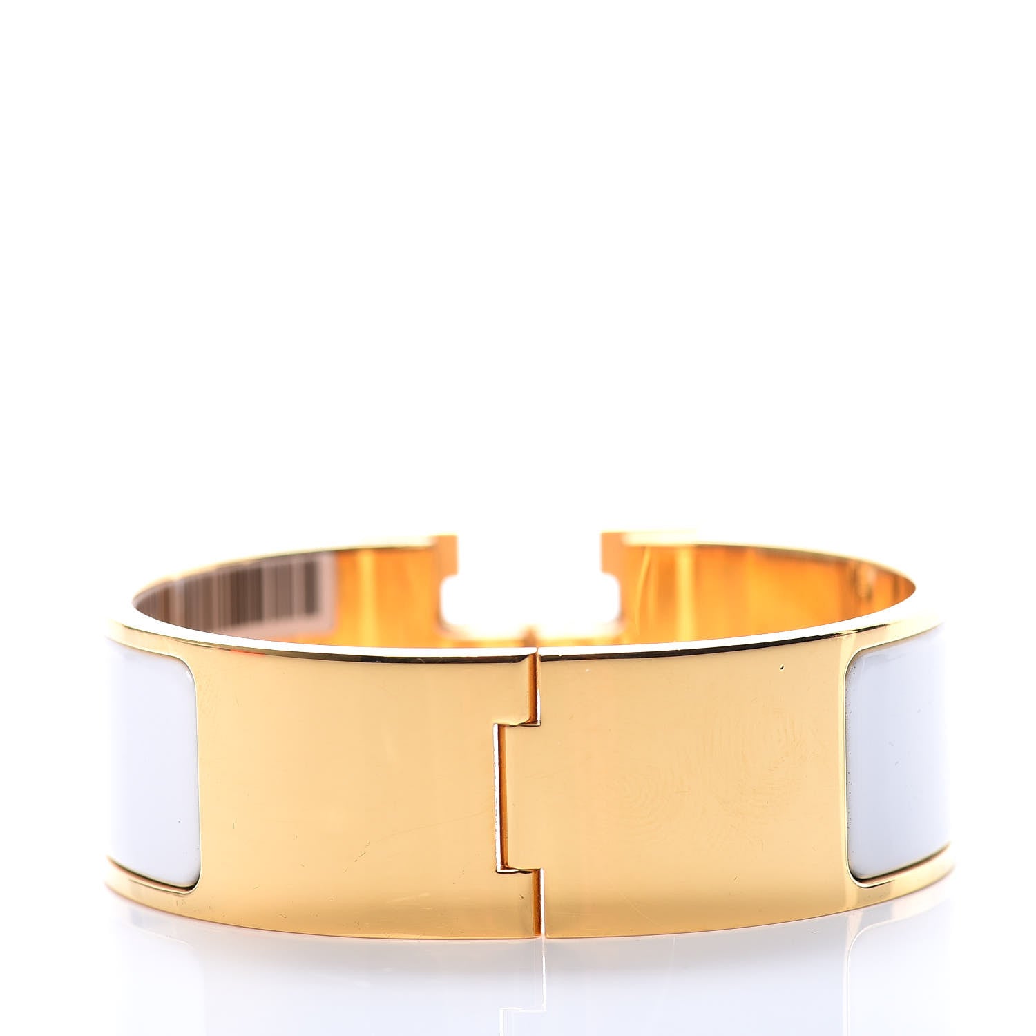 Hermes Enamel Wide Clic Clac H Bracelet PM White 3 of 8