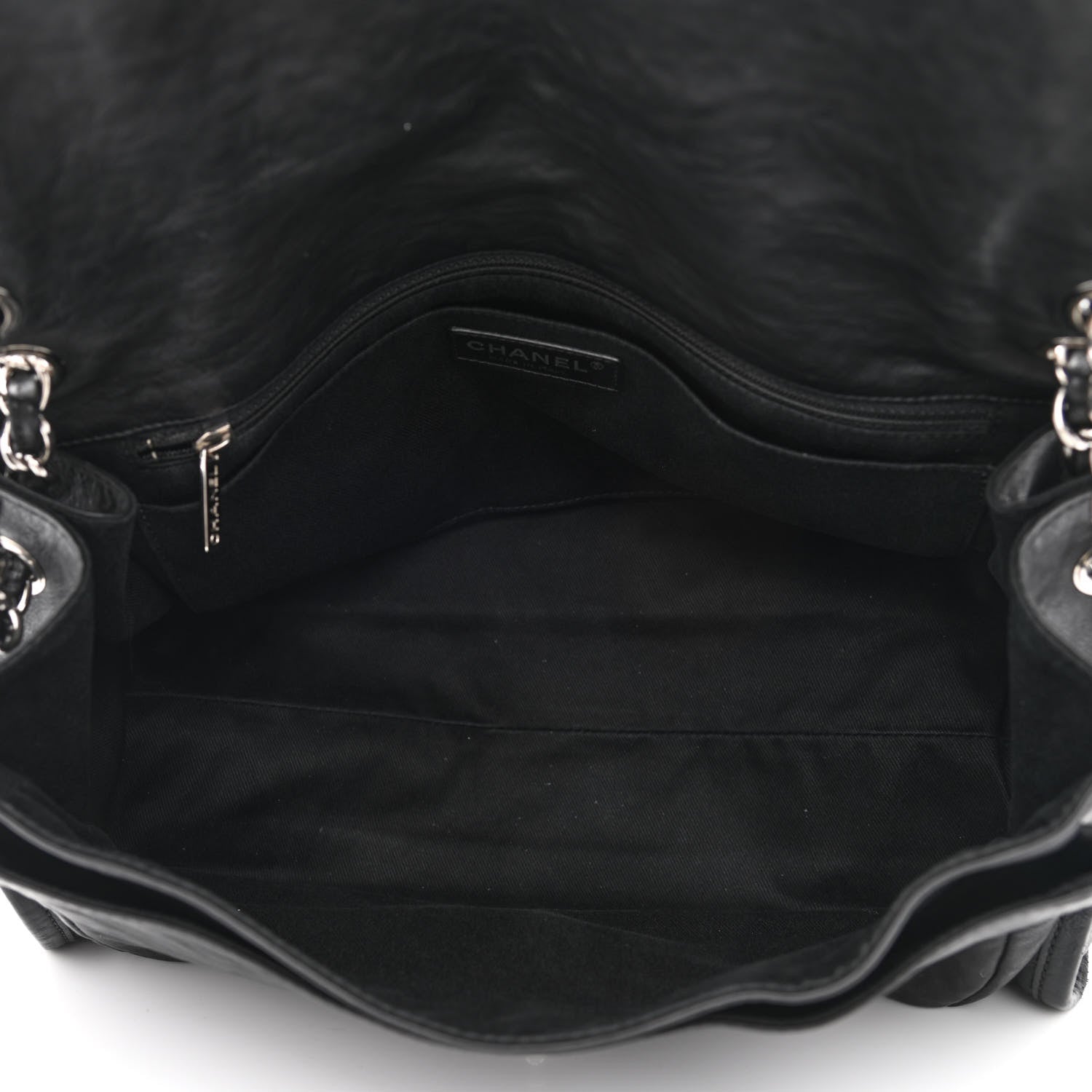 Chanel Washed Lambskin Accordion Flap Black 5 of 10