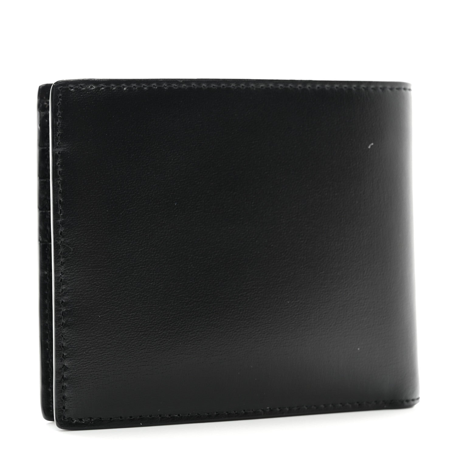 Saint Laurent Matte Calfskin Tiny Cassandre East West Wallet Black 3 of 7