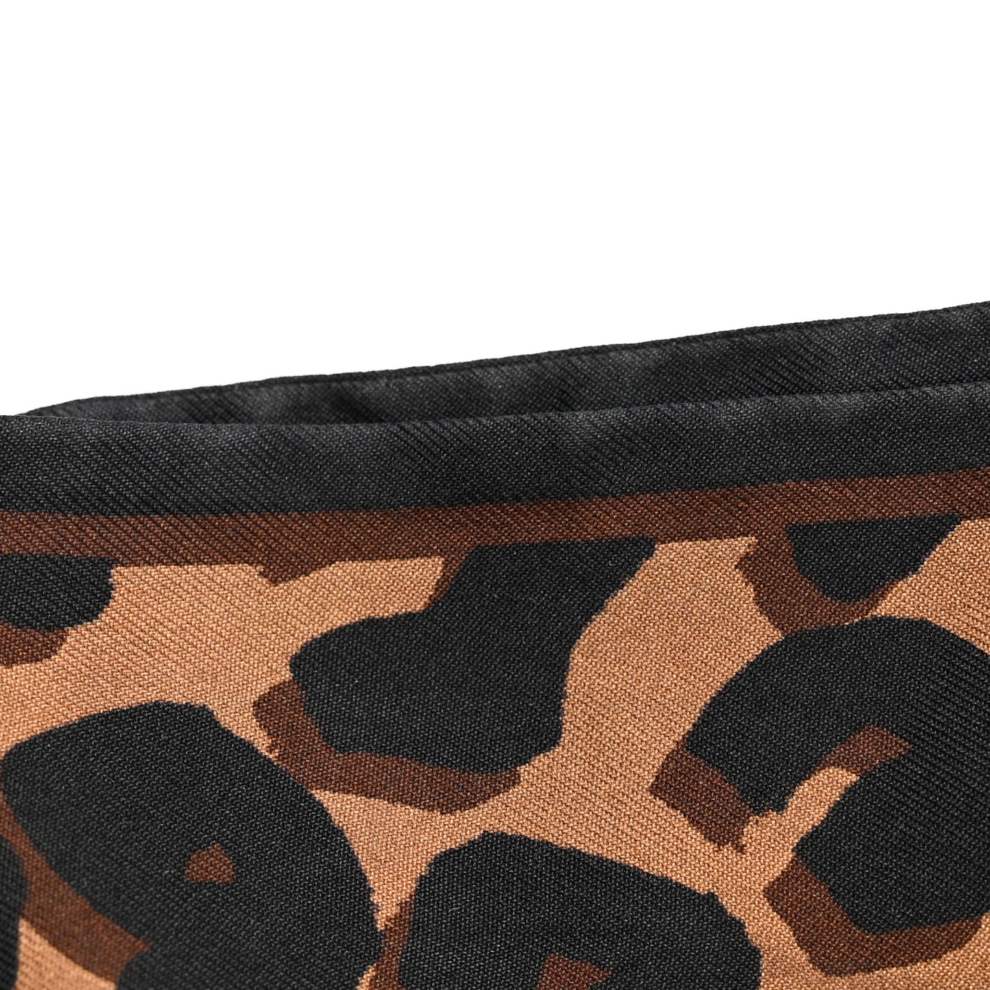 Silk Leopard Bandeau Scarf Marron