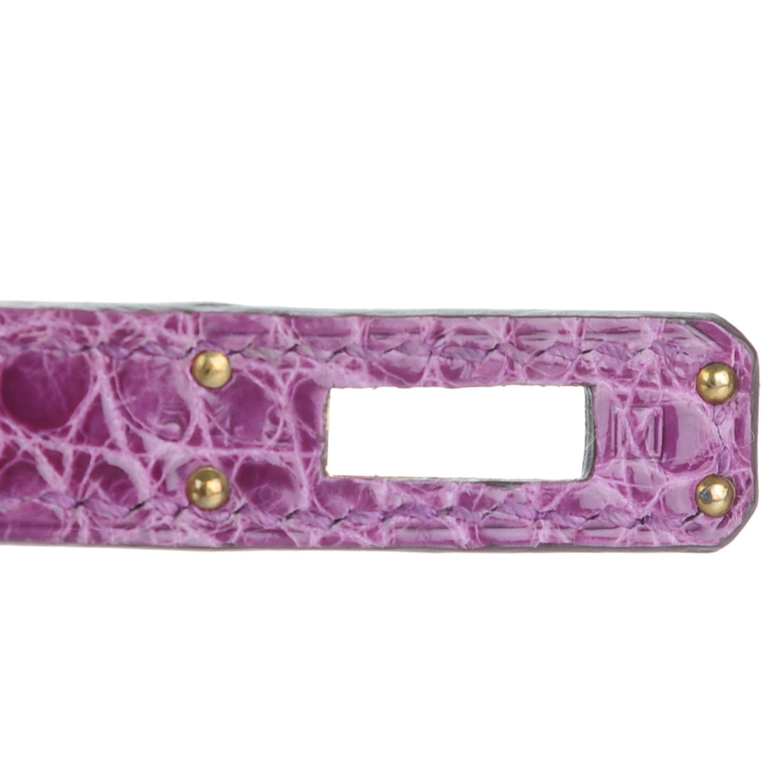 Hermes Shiny Alligator Kelly Pochette Violet 14 of 21
