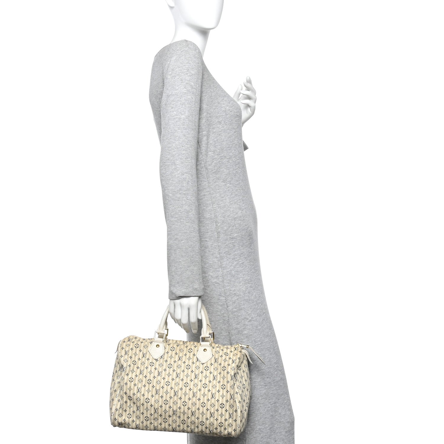 Louis Vuitton Mini Lin Croisette Speedy 30 Blue 2 of 15