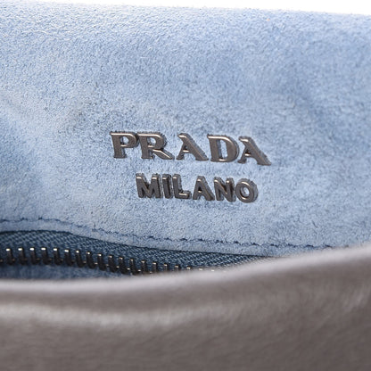Prada Glace Calf Studded Etiquette Flap Marmo Astrale 6 of 8