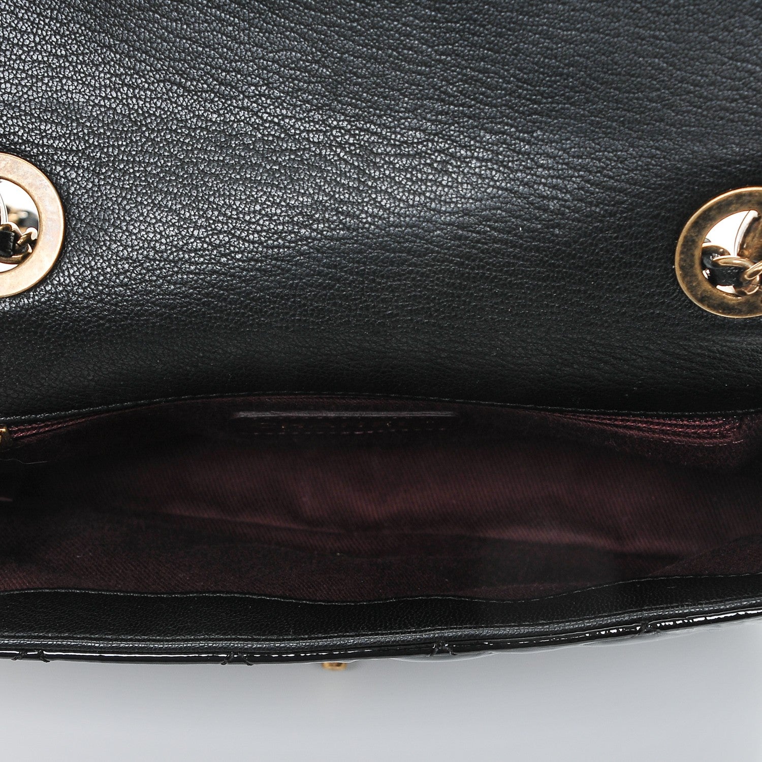 Chanel Patent Goatskin Quilted Small CC Eyelet Flap Black 5 of 8